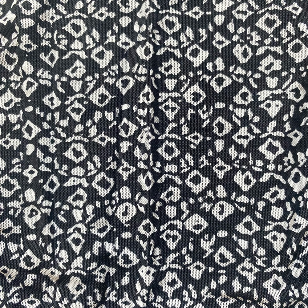 INC International Concepts Black and White Abstract Print Blouse